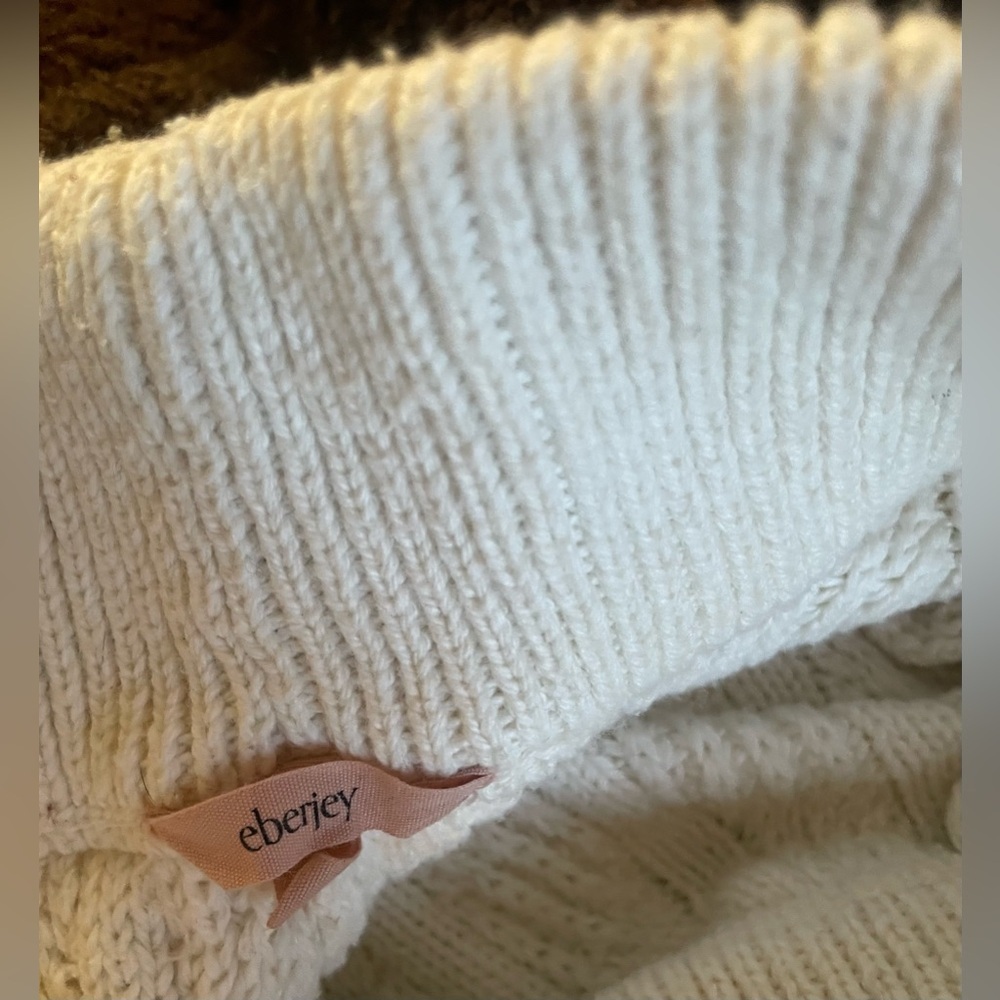Gorgeous Eberjey Cozy Cable Knit Lounge Pants - Cream w/Pockets and Drawstring - Picture 16 of 16